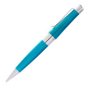 Cross Beverly Ballpoint Pen - Teal Lacquer Chrome Trim - Picture 1