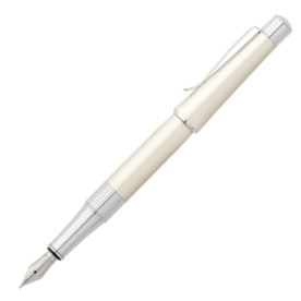 Cross Beverly Fountain Pen - Pearlescent White Lacquer Chrome Trim - Picture 1