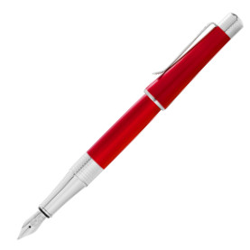 Cross Beverly Fountain Pen - Red Lacquer Chrome Trim - Picture 1