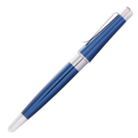 Cross Beverly Rollerball Pen - Blue Lacquer Chrome Trim - Picture 3