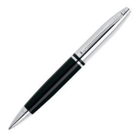 Cross Calais Ballpoint Pen - Chrome & Black Lacquer