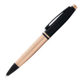 Cross Calais Ballpoint Pen - Rose Gold Black Trim - Picture 1