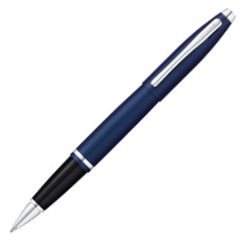 Cross Calais Rollerball Pen - Midnight Blue Chrome Trim