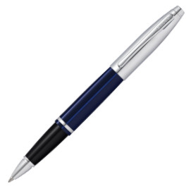 Cross Calais Rollerball Pen - Translucent Blue Chrome Trim