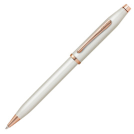 Cross Century II Ballpoint Pen - Pearlescent White Rose Gold Trim