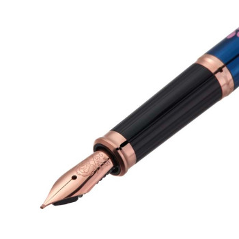 Cross Century II Cherry Blossom Fountain Pen -  Blue Lacquer with Rose Gold Trim - Picture 1