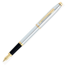 Cross Century II Fountain Pen - Medalist Chrome and Gold