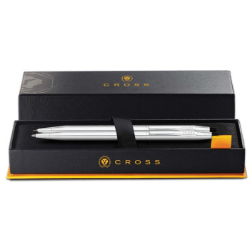 Cross Classic Century Ballpoint Pen and Pencil Set - Medalist Chrome & Gold