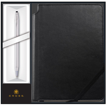 Cross Classic Century Ballpoint Pen - Lustrous Chrome in Luxury Gift Box with Free Black Journal - Picture 1