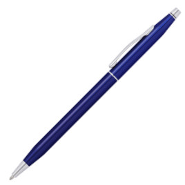 Cross Classic Century Ballpoint Pen - Translucent Blue Chrome Trim - Picture 1