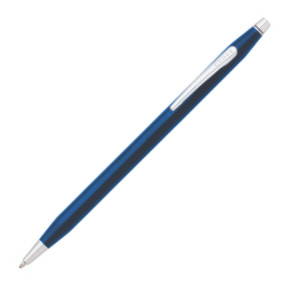 Cross Classic Century Ballpoint Pen - Translucent Blue Lacquer Chrome Trim