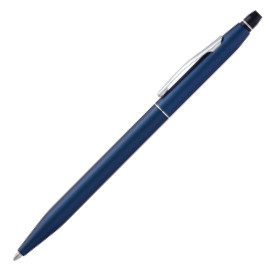 Cross Click Ballpoint Pen - Midnight Blue Chrome Trim - Picture 1