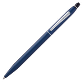 Cross Click Ballpoint Pen - Midnight Blue Chrome Trim with Free Blue Journal - Picture 2
