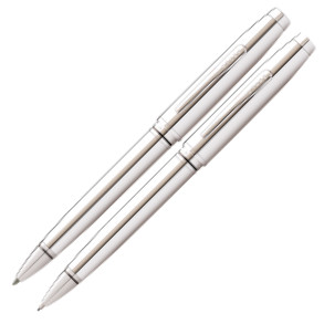 Cross Coventry Ballpoint Pen & Pencil Set - Polished Chrome
