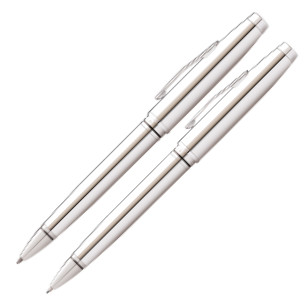 Cross Coventry Ballpoint Pen & Pencil Set - Polished Chrome - Picture 1