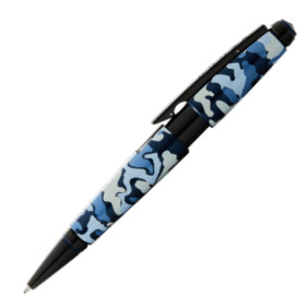 Cross Edge Rollerball Pen - Blue Camo Print PVD Trim - Picture 1