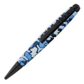 Cross Edge Rollerball Pen - Blue Camo Print PVD Trim - Picture 2