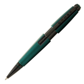 Cross Edge Rollerball Pen - Matte Green Lacquer PVD Trim