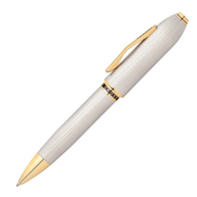 Cross Peerless 125 Ballpoint Pen - Medalist Platinum Plated & Gold Trim - Picture 1