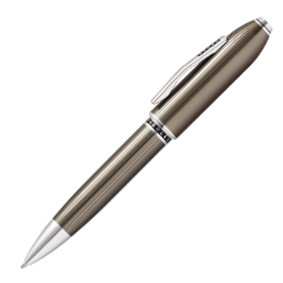 Cross Peerless 125 Ballpoint Pen - Titanium Grey Platinum Trim - Picture 1