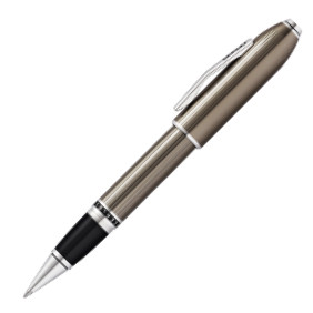Cross Peerless 125 Rollerball Pen - Titanium Grey Platinum Trim - Picture 1