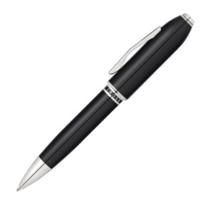 Cross Peerless Ballpoint Pen - Obsidian Black Lacquer with Platinum-plated Trim - Picture 1