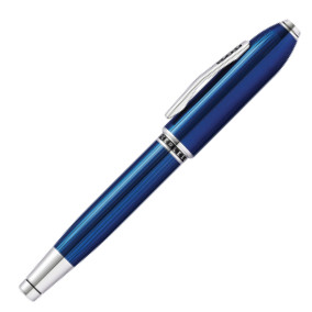 Cross Peerless Rollerball Pen - Quartz Blue Engraved Lacquer with Platinum-plated Trim - Picture 3