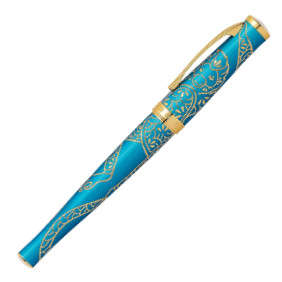 Cross Sauvage Rollerball Pen - Tibetan Teal Gold Trim (Special Edition) - Picture 2