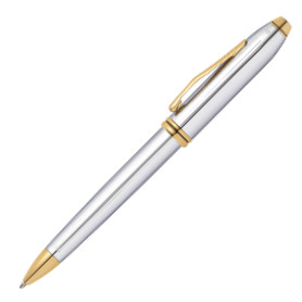 Cross Townsend Ballpoint Pen - Medalist Chrome and Gold - Picture 1