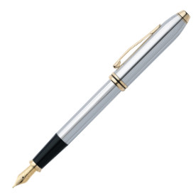 Cross Townsend Fountain Pen - Medalist Chrome and 23KT Gold - Picture 1