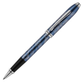Cross Townsend Zodiac Rollerball Pen - Year of the Snake - Blue Lacquer Chrome Trim