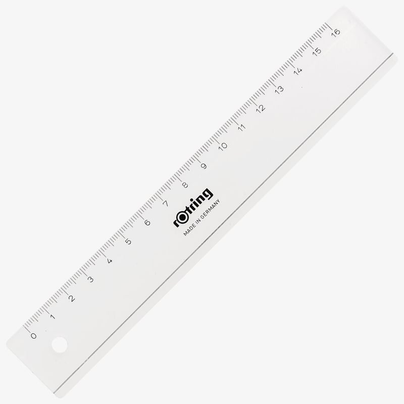 Rotring Case Ruler Rotring Centro Flat Ruler - 16cm | S0220870 | The Online Pen Company