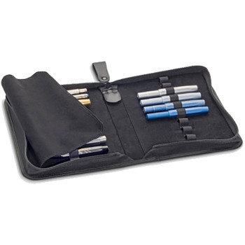 Kaweco A5 Leather Pen Case for Twenty Pens - Black - Picture 1