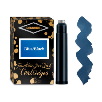 Diamine Ink Cartridge - Blue/Black (Pack of 18)