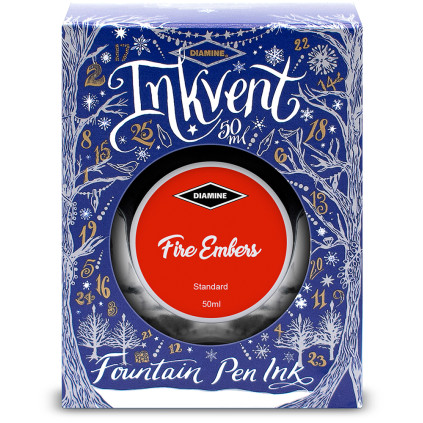 Diamine Inkvent Christmas Ink Bottle 50ml - Fire Embers - Picture 2