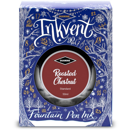 Diamine Inkvent Christmas Ink Bottle 50ml - Roasted Chestnut - Picture 2