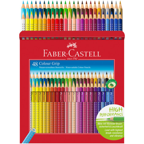 Faber-Castell Colour Grip Pencils - Assorted Colours (Pack of 48) - Picture 1