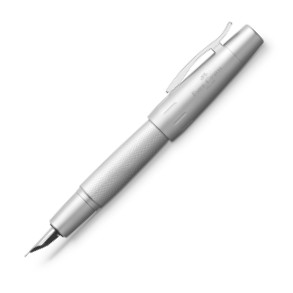Faber-Castell E-Motion Fountain Pen - Pure Silver