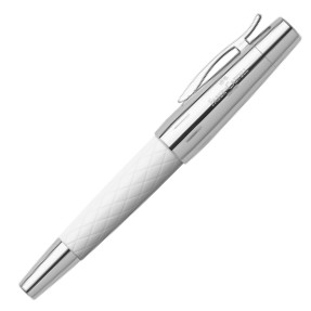 Faber-Castell e-motion Rollerball Pen - Rhombus White - Picture 1