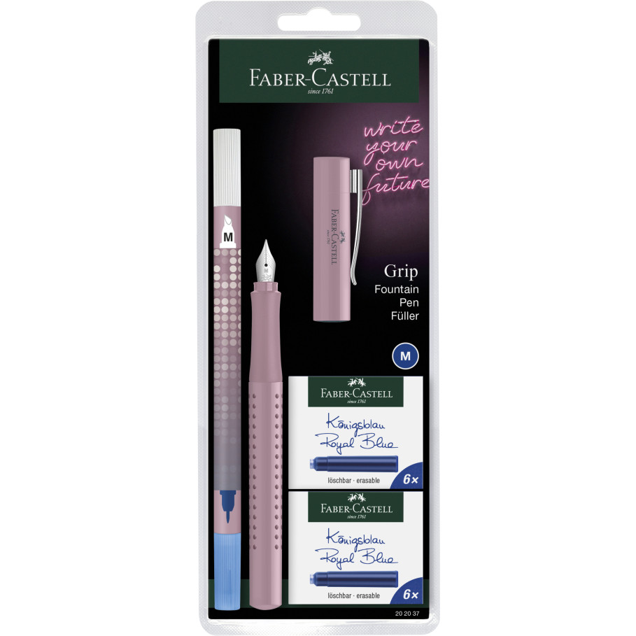 Faber-Castell Grip 2010 Fountain Pen Set - Pink