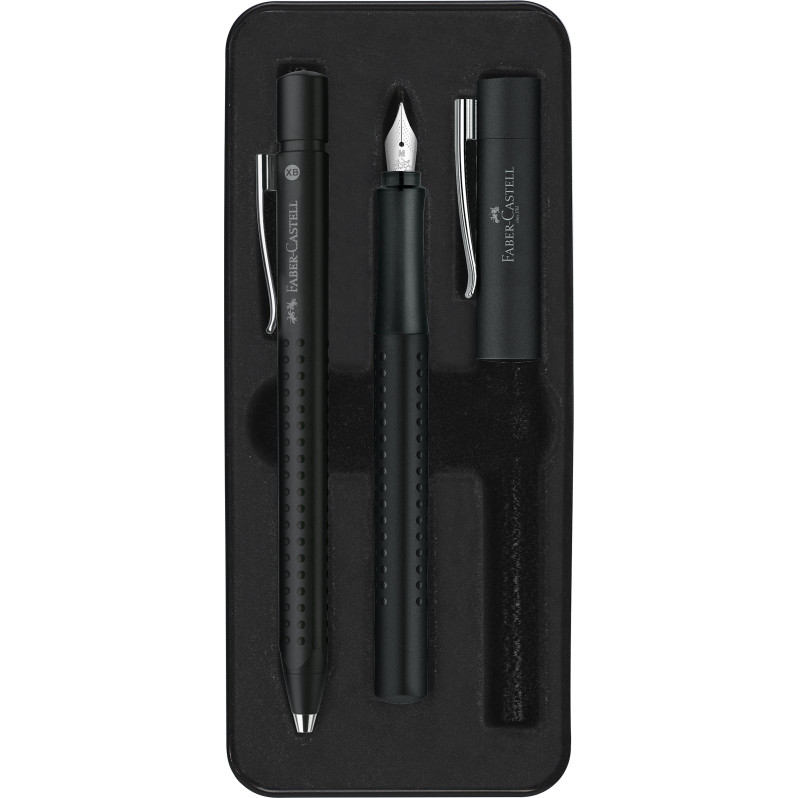 Faber-Castell Grip 2011 Fountain Pen & Ballpoint Pen Set - Black