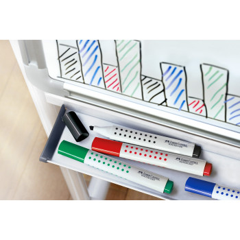 Faber-Castell Grip Whiteboard Marker - Chisel Tip - Assorted Colours (Wallet of 4) - Picture 1