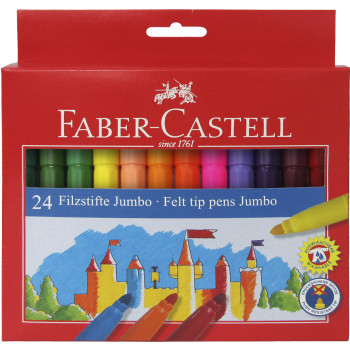Faber-Castell Jumbo Felt Tip Pen - Wallet of 24