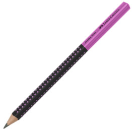 Faber-Castell Jumbo Grip Graphic Pencil- Two Tone Black/Pink