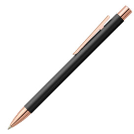 Faber-Castell Neo Slim Ballpoint Pen - Matte Black Rose Gold Trim