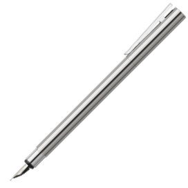Faber-Castell Neo Slim Fountain Pen - Shiny Stainless Steel