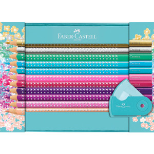 Faber-Castell Sparkle Colour Pencil Gift Set - Pack of 20 + Sharpener