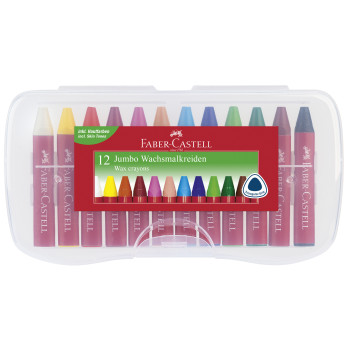 Faber-Castell Wax Jumbo Crayons - Box of 12