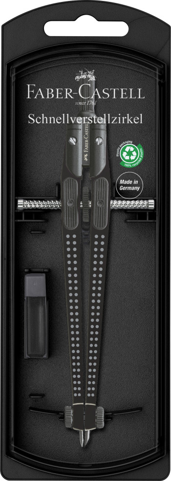 Faber-Castell Grip Quick-Set Compass - Black