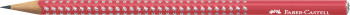 Faber-Castell Sparkle Graphite Pencil - Candy Cane Red